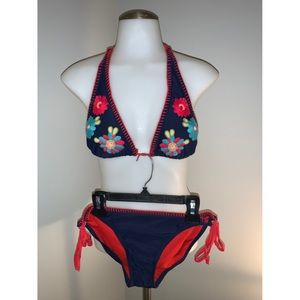 Navy Floral Bikini